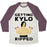 Virgin Teez  Baseball Tee Unisex Tri-Blend Baseball Tee / small / Oatmeal / Maroon GETTING KYLO RIPPED UNISEX TRI-BLEND BASEBALL TEE