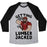 Virgin Teez  Baseball Tee Unisex Tri-Blend Baseball Tee / small / Athletic Gray / Black GETTING LUMBERJACKED UNISEX TRI-BLEND BASEBALL TEE