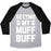 Virgin Teez  Baseball Tee Unisex Tri-Blend Baseball Tee / small / Athletic Gray / Black GETTING MY MUFF BUFF UNISEX TRI-BLEND BASEBALL TEE