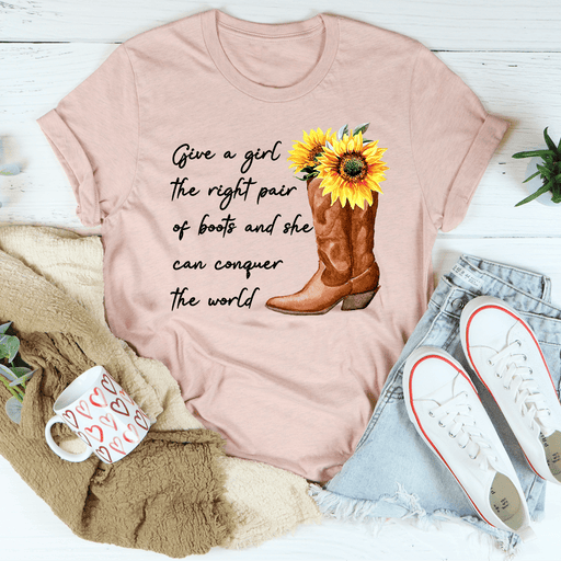 Give A Girl The Right Pair Of Boots T-Shirt