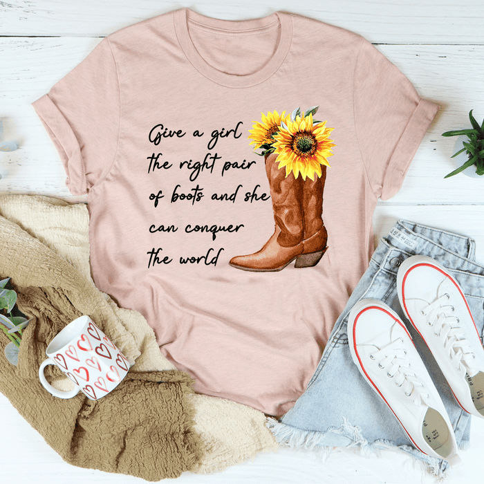 Give A Girl The Right Pair Of Boots T-Shirt