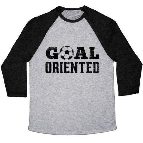 Virgin Teez  Baseball Tee Unisex Tri-Blend Baseball Tee / small / Athletic Gray / Black GOAL ORIENTED UNISEX TRI-BLEND BASEBALL TEE