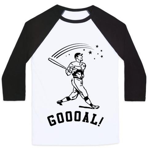 Virgin Teez  Baseball Tee Unisex Classic Baseball Tee / x-small / White/Black GOAL UNISEX CLASSIC BASEBALL TEE