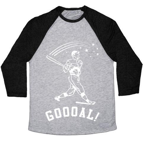 Virgin Teez  Baseball Tee Unisex Tri-Blend Baseball Tee / small / Athletic Gray / Black GOAL UNISEX TRI-BLEND BASEBALL TEE