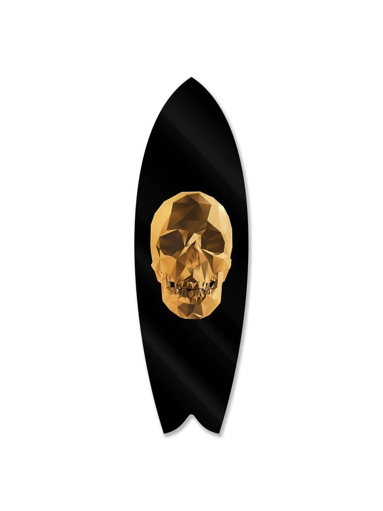 Gold Skull Surfboard