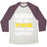 Virgin Teez  Baseball Tee Unisex Tri-Blend Baseball Tee / small / Oatmeal / Maroon GONNA BE SO THOR AFTER THIS WORKOUT UNISEX TRI-BLEND BASEBALL TEE