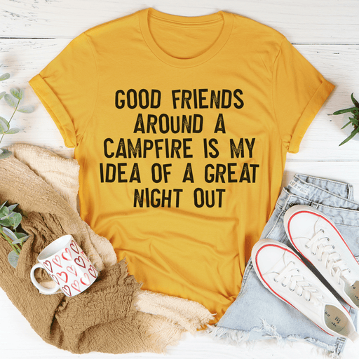 Good Friends Around At Campfire Tee