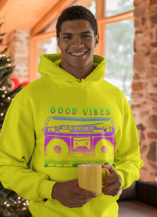 Virgin Teez Pull Over Hoodie Good Vibes HOODIE