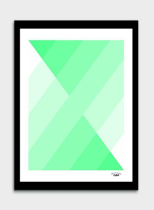 LUVD Framed Art Prints green gradient  Frame