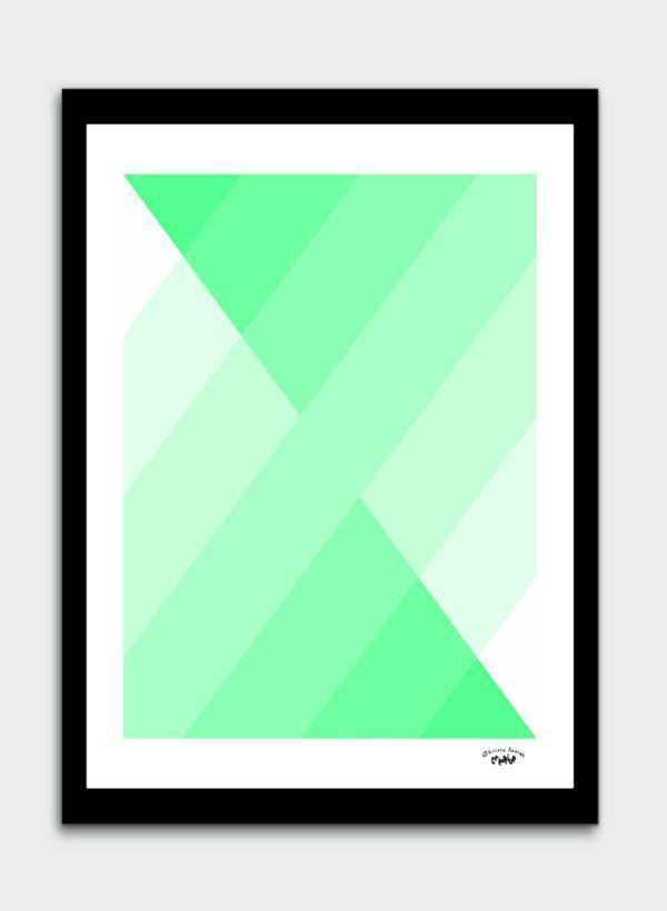 LUVD Framed Art Prints green gradient  Frame