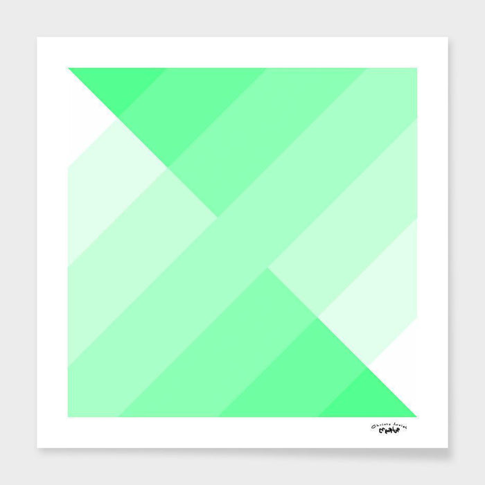 LUVD Framed Art Prints green gradient  Frame