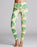 Virgin Teez Leggings Small Green Leafs Legging