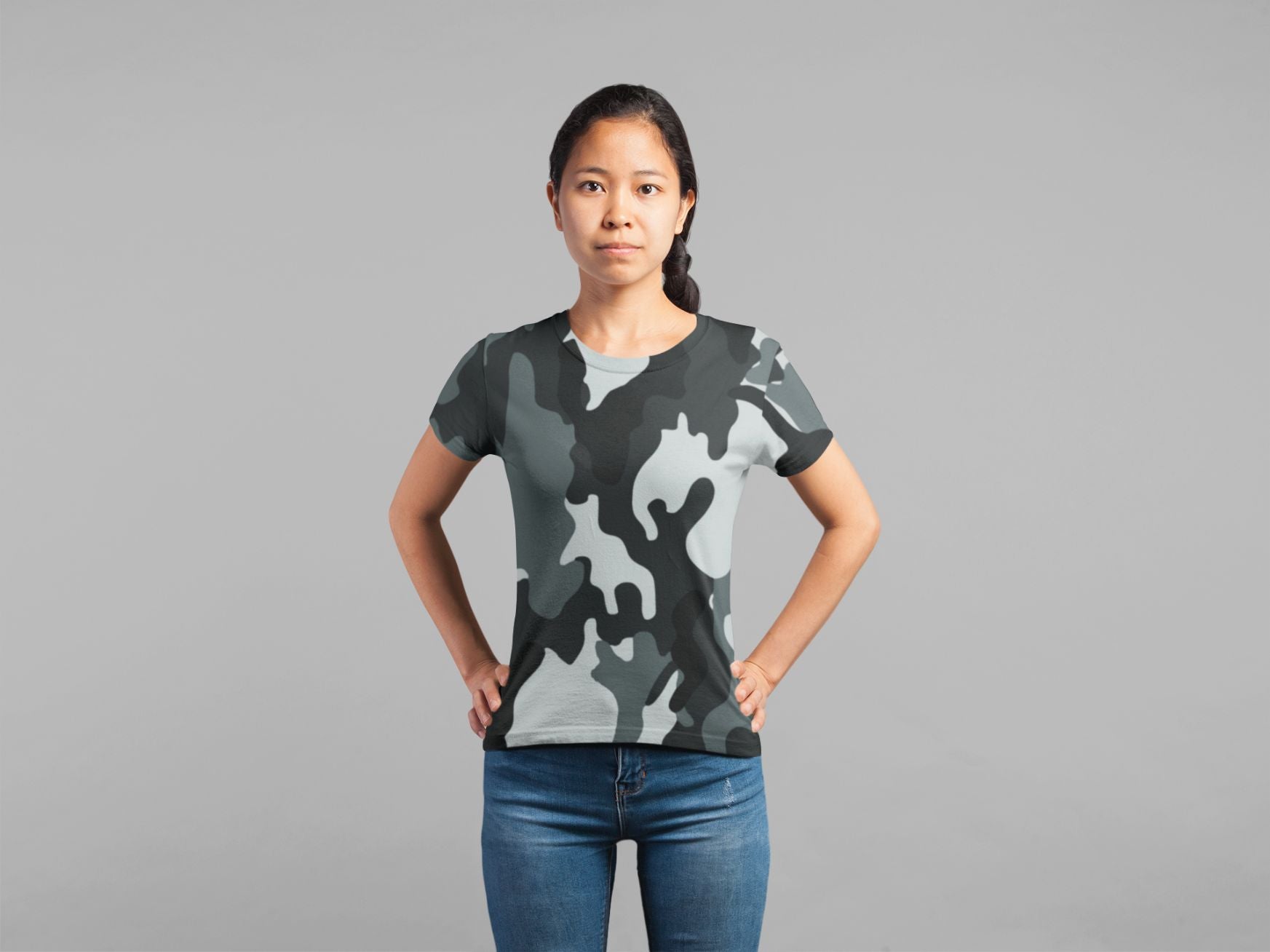 Grey camo Classic Sublimation Women's T-Shirt