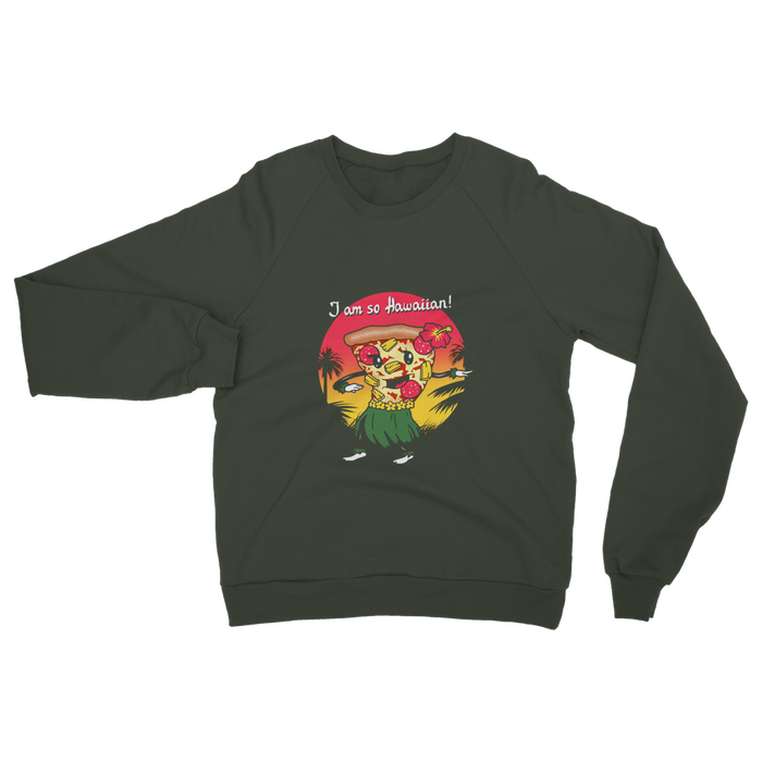VIRGIN TEEZ Sweat shirt Olive Green / S Hawaiian Pizza Classic Adult Sweatshirt
