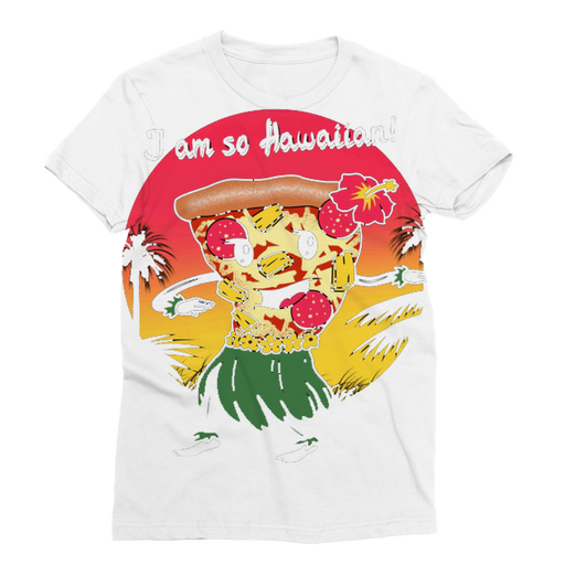 VIRGIN TEEZ Men T-Shirts XS Hawaiian Pizza Classic Sublimation Women's T-Shirt