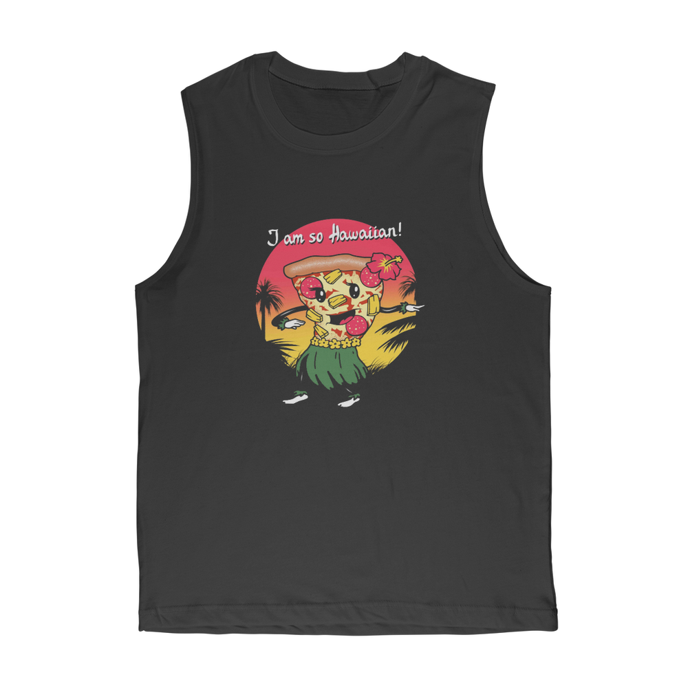 VIRGIN TEEZ Tank Top Black / Unisex / S Hawaiian Pizza Premium Adult Muscle Top