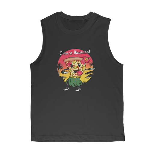 VIRGIN TEEZ Tank Top Black / Unisex / S Hawaiian Pizza Premium Adult Muscle Top
