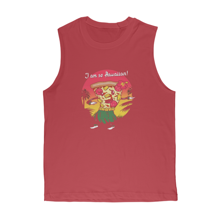 VIRGIN TEEZ Tank Top Red / Unisex / S Hawaiian Pizza Premium Adult Muscle Top