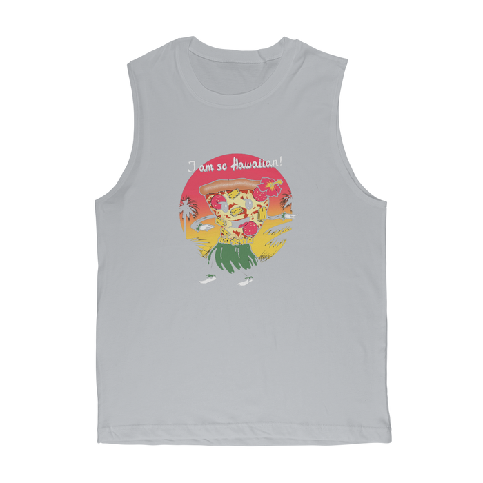 VIRGIN TEEZ Tank Top Light Grey / Unisex / S Hawaiian Pizza Premium Adult Muscle Top
