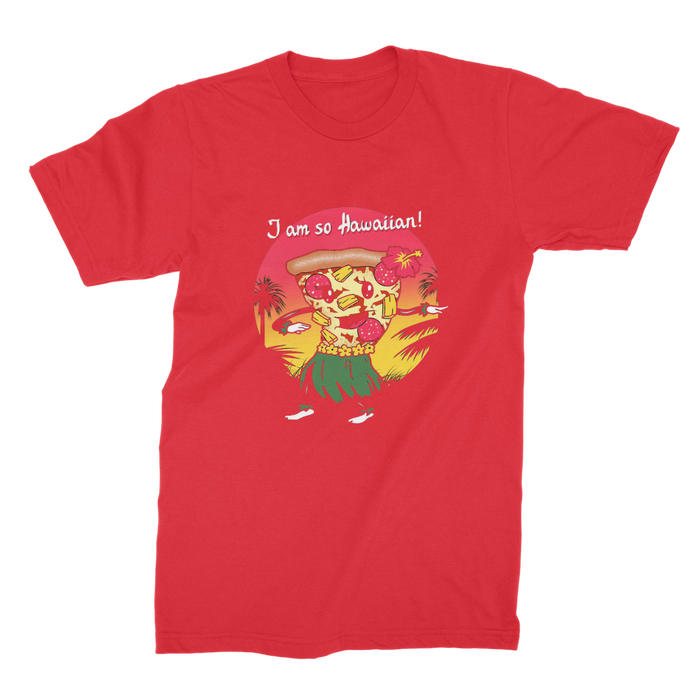 VIRGIN TEEZ Men T-Shirts Red / Male / S Hawaiian Pizza Premium Jersey Men's T-Shirt
