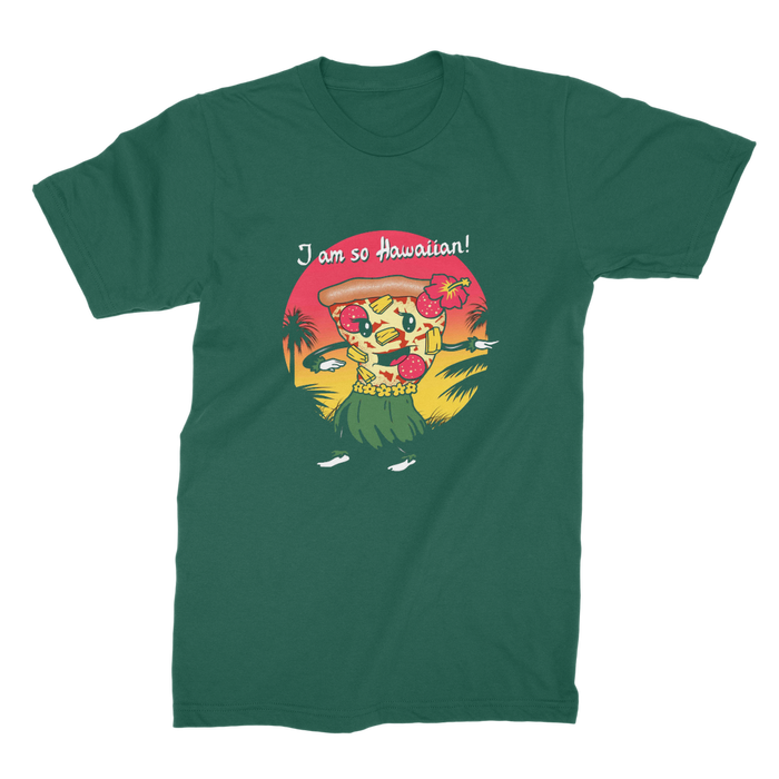 VIRGIN TEEZ Men T-Shirts Dark Green / Male / S Hawaiian Pizza Premium Jersey Men's T-Shirt