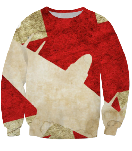VIRGIN TEEZ Sublimation Sweatshirts Hawker Typhoon Vintage WW2   Unisex Sweat Shirt
