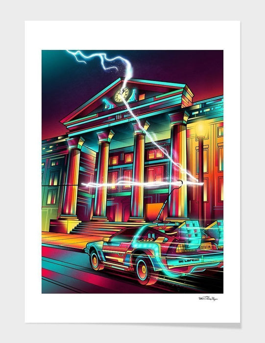 LUVD Framed Art Prints Hill Valley  Frame