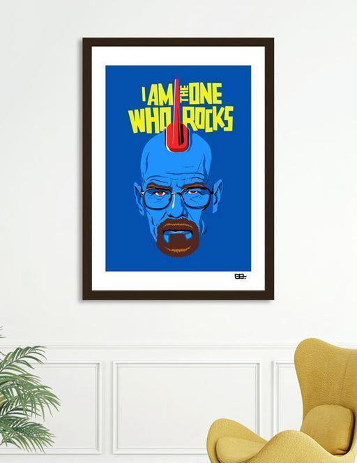 LUVD Framed Art Prints I Am The One Who Rocks Frame
