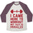 Virgin Teez  Baseball Tee Unisex Tri-Blend Baseball Tee / small / Oatmeal / Maroon I CAME HERE TO WORKOUT NOT TALK TO MUGGLES UNISEX TRI-BLEND BASEBALL TEE