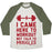 Virgin Teez  Baseball Tee Unisex Tri-Blend Baseball Tee / small / Oatmeal / Moss I CAME HERE TO WORKOUT NOT TALK TO MUGGLES UNISEX TRI-BLEND BASEBALL TEE