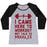 Virgin Teez  Baseball Tee Women's Tri-Blend Baseball Tee / small / Athletic Gray / Black I CAME HERE TO WORKOUT NOT TALK TO MUGGLES WOMEN'S TRI-BLEND BASEBALL TEE