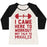 Virgin Teez  Baseball Tee Women's Tri-Blend Baseball Tee / small / Oatmeal / Black I CAME HERE TO WORKOUT NOT TALK TO MUGGLES WOMEN'S TRI-BLEND BASEBALL TEE