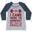 Virgin Teez  Baseball Tee Women's Tri-Blend Baseball Tee / small / Athletic Gray / Navy I CAME HERE TO WORKOUT NOT TALK TO MUGGLES WOMEN'S TRI-BLEND BASEBALL TEE