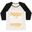 Virgin Teez  Baseball Tee Women's Tri-Blend Baseball Tee / small / Oatmeal / Black I CAN BE A SWOLE-ASS MUGGLE WOMEN'S TRI-BLEND BASEBALL TEE