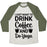 Virgin Teez  Baseball Tee Unisex Tri-Blend Baseball Tee / small / Oatmeal / Moss I JUST WANT TO DRINK COFFEE AND DO YOGA UNISEX TRI-BLEND BASEBALL TEE