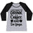 Virgin Teez  Baseball Tee Women's Tri-Blend Baseball Tee / small / Athletic Gray / Black I JUST WANT TO DRINK COFFEE AND DO YOGA WOMEN'S TRI-BLEND BASEBALL TEE