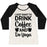 Virgin Teez  Baseball Tee Women's Tri-Blend Baseball Tee / small / Oatmeal / Black I JUST WANT TO DRINK COFFEE AND DO YOGA WOMEN'S TRI-BLEND BASEBALL TEE