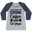 Virgin Teez  Baseball Tee Women's Tri-Blend Baseball Tee / small / Athletic Gray / Navy I JUST WANT TO DRINK COFFEE AND DO YOGA WOMEN'S TRI-BLEND BASEBALL TEE
