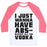 Virgin Teez  Baseball Tee Unisex Classic Baseball Tee / x-small / White/Neon Pink I JUST WANT TO HAVE ABS...OLUTELY ALL THE VODKA UNISEX CLASSIC BASEBALL TEE