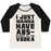 Virgin Teez  Baseball Tee Women's Tri-Blend Baseball Tee / small / Oatmeal / Black I JUST WANT TO HAVE ABS...OLUTELY ALL THE VODKA WOMEN'S TRI-BLEND BASEBALL TEE