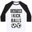 Virgin Teez  Baseball Tee Unisex Classic Baseball Tee / x-small / White/Black I KICK BALLS UNISEX CLASSIC BASEBALL TEE