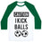 Virgin Teez  Baseball Tee Unisex Classic Baseball Tee / x-small / White/Dark Green I KICK BALLS UNISEX CLASSIC BASEBALL TEE