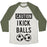 Virgin Teez  Baseball Tee Unisex Tri-Blend Baseball Tee / small / Oatmeal / Moss I KICK BALLS UNISEX TRI-BLEND BASEBALL TEE