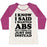 Virgin Teez  Baseball Tee Women's Tri-Blend Baseball Tee / small / Oatmeal / Berry I KNOW I SAID I WANTED ABS BUT I THINK I'LL JUST DIE INSTEAD WOMEN'S TRI-BLEND BASEBALL TEE