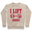 Virgin Teez  Pullover Crewneck Sweatshirt / x-small / Heathered Oatmeal I LIFT BOOKS CREWNECK SWEATSHIRT