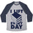 Virgin Teez  Baseball Tee Unisex Tri-Blend Baseball Tee / small / Athletic Gray / Navy I LIFT (BOOKS) EVERY DAY UNISEX TRI-BLEND BASEBALL TEE