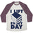 Virgin Teez  Baseball Tee Unisex Tri-Blend Baseball Tee / small / Oatmeal / Maroon I LIFT (BOOKS) EVERY DAY UNISEX TRI-BLEND BASEBALL TEE