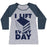 Virgin Teez  Baseball Tee Women's Tri-Blend Baseball Tee / small / Athletic Gray / Navy I LIFT (BOOKS) EVERY DAY WOMEN'S TRI-BLEND BASEBALL TEE
