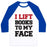 Virgin Teez  Baseball Tee Unisex Classic Baseball Tee / x-small / White/Blue I LIFT BOOKS TO MY FACE UNISEX CLASSIC BASEBALL TEE
