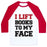 Virgin Teez  Baseball Tee Unisex Classic Baseball Tee / x-small / White/Red I LIFT BOOKS TO MY FACE UNISEX CLASSIC BASEBALL TEE